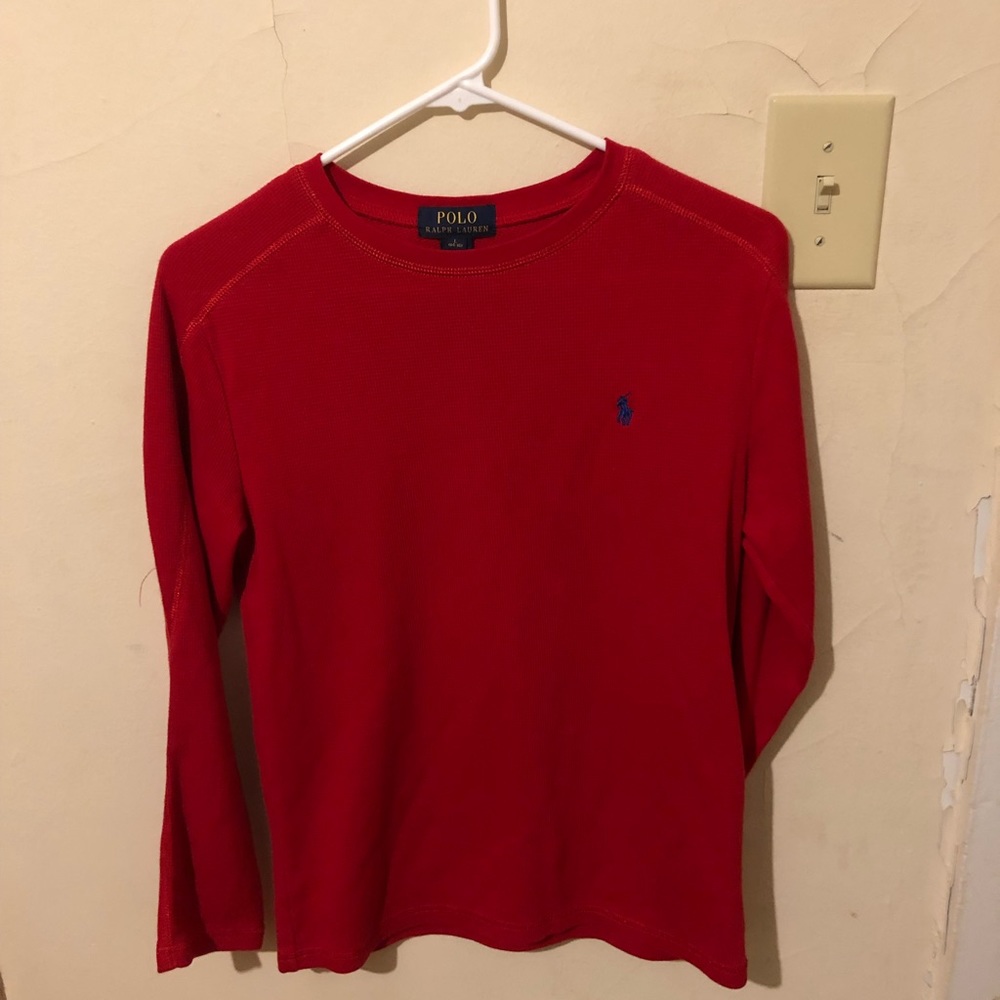 Basic black long sleeve polo tee